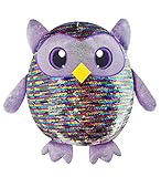 SHIMMEEZ, Large Size Leo Owl, Sequin Plush Stuffed Animal