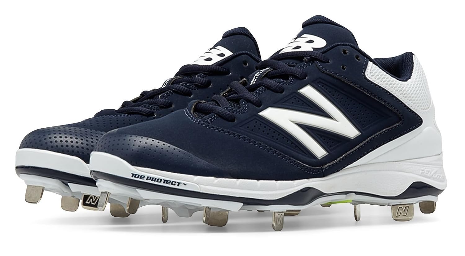 人気大割引 ネイビー White With Navy Cleat Metal 4040v1 Cut Low レディースソフトボール 靴シューズ Balance New ニューバランス ホワイト B014i8qmyc 28cm 11 Us 野球ソフトボール
