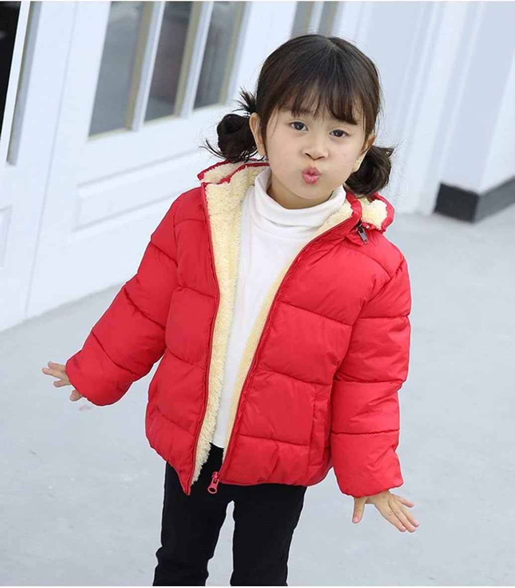 Winter Coats for Toddler Kids Baby Boys Girls Padded Light Puffer Jacket Outerwear Infant Winter Down Jacket with Hoods: Clothing