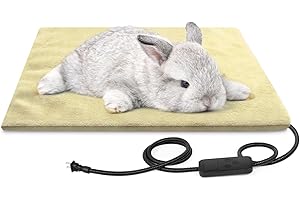 Akentio Pet Heating Pad for Dog & Cat, Adjustable 6 Temperature Cat Heating Pad with 5 Timer, Multi-Size Dog Heating Pad with Chew Resistant Cord, Auto Power Off Outdoor Heating Pad for Cats