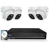 REOLINK 5MP 8CH Home Security Camera System, 4pcs Wired 5MP Outdoor PoE IP Cameras, 4K 8CH NVR with 2TB HDD for 24-7 Recordin