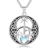 LES OSEWA Witches Knot/Sigil of Lilith/Star of David Necklace 925 Sterling Silver Eye Necklace for Women & Girls Protection Amulet Necklace Evil Eye Witch Pendant Wiccan Jewelry Gifts