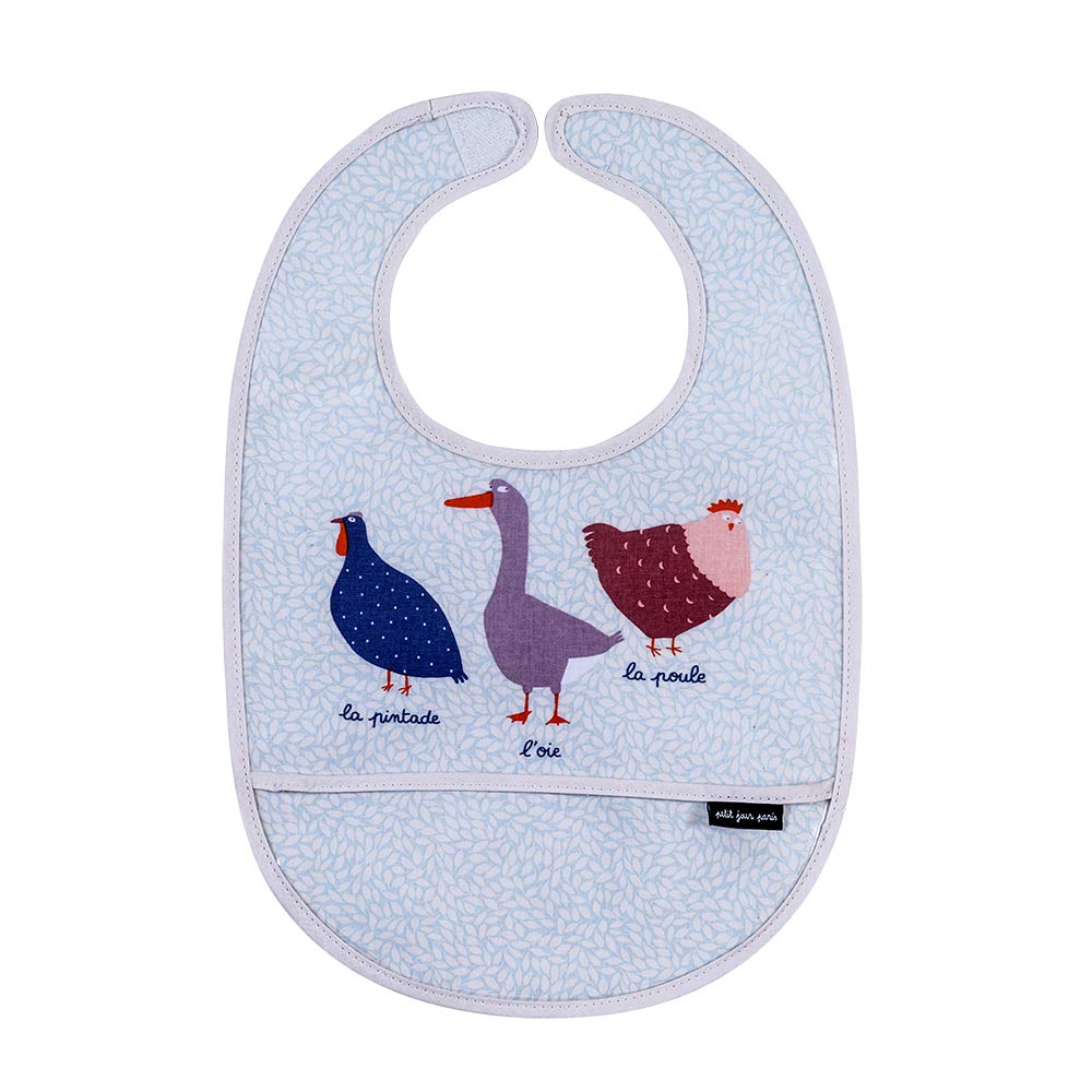 Petit Jour Paris - Bib Farmyard La Ferme - Easy to Clean!