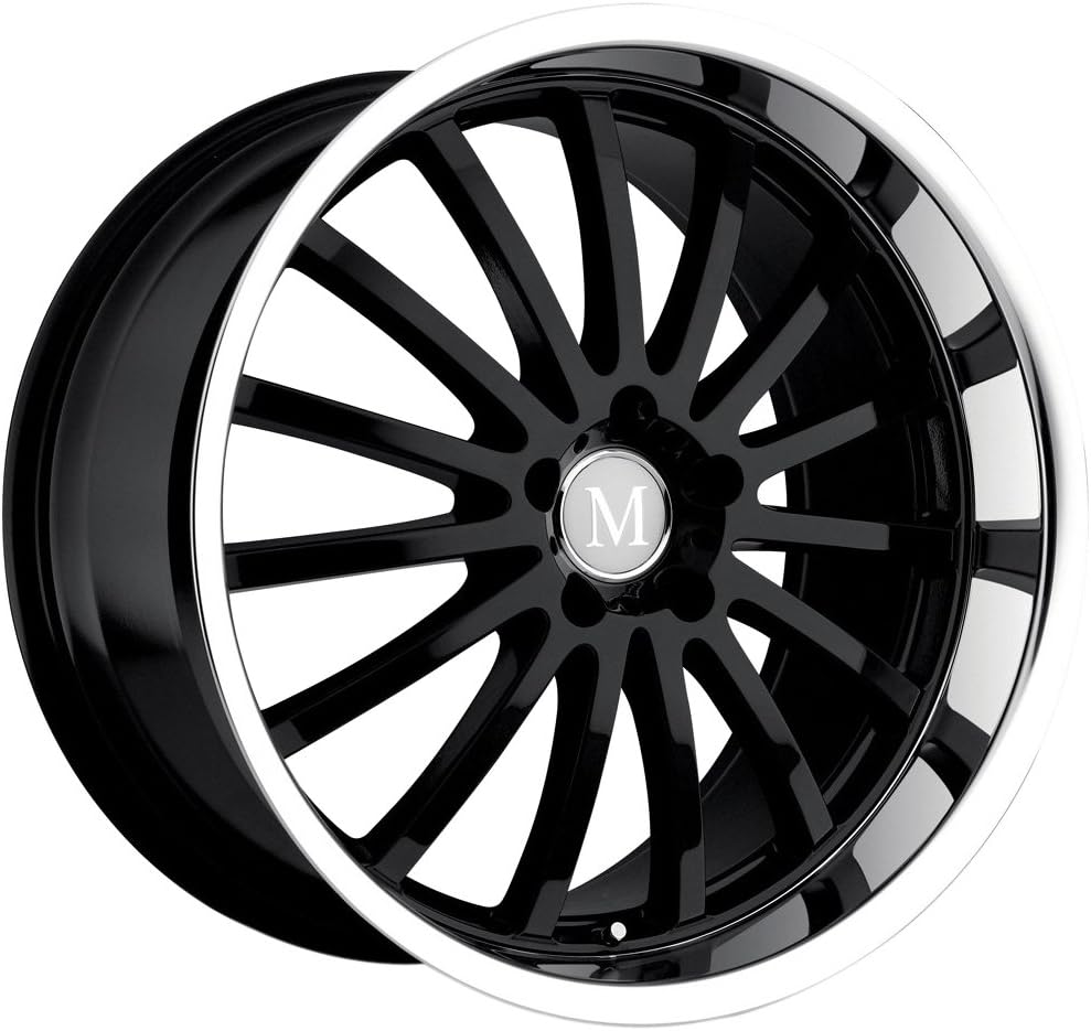 MANDRUS MILLENIUM Gloss Black Machined Lip 9.5x19 ET35 5x112 Hub Bore 66.6 Alloy Rims