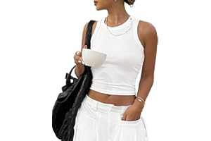 RIROW Womens Sleeveless Fitted Tank Top 2026 New Crewneck Ribbed Basic Tee XS-XL