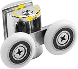 Holdfiturn 4Pcs 25mm Shower Door Rollers Zinc Alloy 2 Top 2 Bottom Replacement view 6