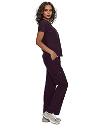 floralhue Scrubs for Women, V-Neck Scrubs Top