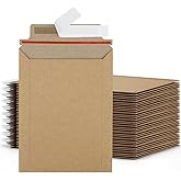 Famagic 6x8 Photo Mailers 50 Pack, Brown Document Mailers, Self Seal Cardboard Envelopes, 6.25x8.25 Inches