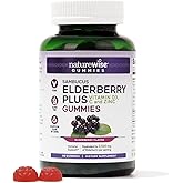 NatureWise Elderberry Gummies with Vitamin C + Zinc + Vitamin D - Premium Sambucus Elderberry Gummies for Kids* & Adults, an