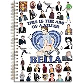 LONGXIN Funny Humorous Movie Merchandise Vampire Edward Notebook Journal Twilight Merch Vampire Werewolf Gifts for Fans Girls Women Funny Sexy Gifts Hardcover Spiral Notebook 5.8x8.3