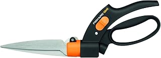 Fiskars Rasenkantenschere, Mit Servo-System, Handlich, Länge: 32 cm, Stahl-Klingen/Kunststoff-Griff, Schwarz/Orange, GS42, 1000589