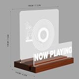 Ammonite Now Playing Vinyl Record Stand LED Light Wood Acrylic Display view 6