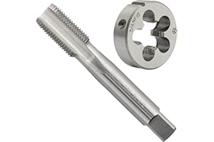 Aceteel 3/4"-16 UNF HSS Tap And Die Set, 3/4 x 16 UNF Machine Thread Tap And Round Thread Die Right Hand