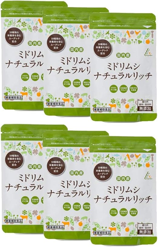 Amazon ミドリムシナチュラルリッチ 150粒 6袋セット ユーグレナ 約3か月分 無添加 エポラ エポラ ミドリムシ