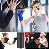 Hwtcjx Kids Boxing Gloves PU 23cm 50mm Thick Wrist Velcro Flame 3-12 view 5