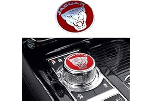MAXDOOL Gear Shift Knob Cover Decoration Trim Sticker for Jaguar XF XE XJ F-Pace (Red)