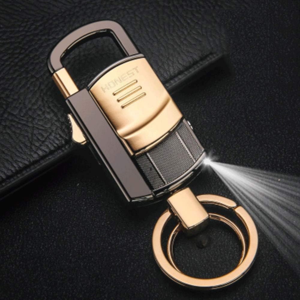 Mopoq Flashlight Keychain With LED Light USB Opener USB Rechargeable Keychain Clip Gift Multicolor (Color : Black)