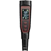 Spider Farmer 5-in-1 Digital pH Meter Kit Pen Tester for Water Hydroponics | pH, TDS, EC, Temp, and Salinity 5-in-1 Pen Tester Kit, Auto Temperature Compensation, &plusmn;0.01 High Accuracy, IP67 Waterproof