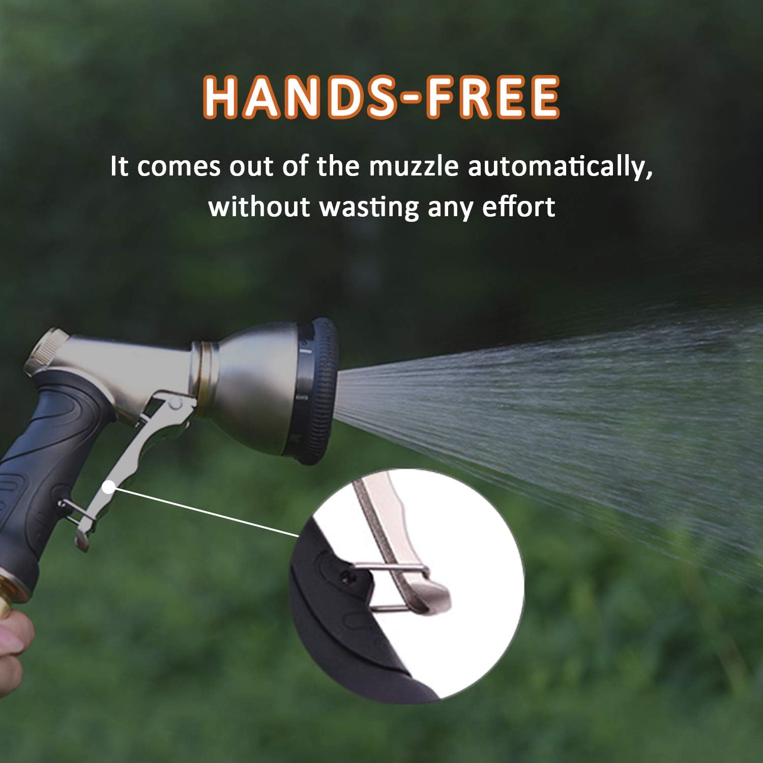 DOXILA Hose Nozzle Garden, Hose Nozzle Heavy Duty Metal Hose Spray, Nozzles with 9 Adjustable Patterns Front Trigger Hose Sprayer Water for Hand Watering Plants & Lawn, Car Washing, Patio, Dog & More : Garden & Outdoor