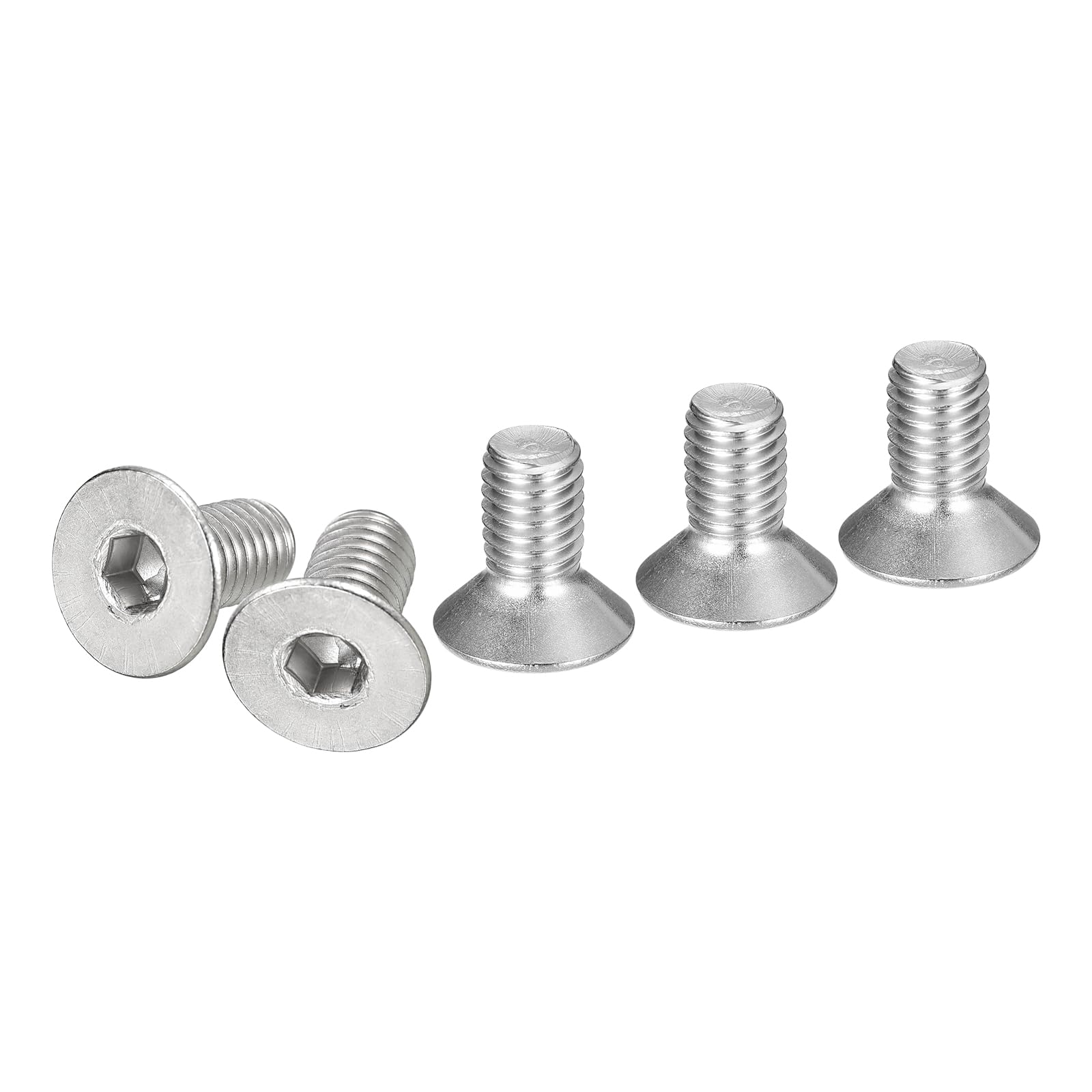 DTGN M8-1.25 x 16mm Flat Head Socket Cap Screws, 50 Pack 304 Stainless Steel Hex Socket Flat Head Screws, Full Thread, Countersunk Bolts — image 1