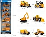 Coolplay Mini Construction Vehicles 6 Pack Diecast Kids Toys Bulldozer Forklift view 6