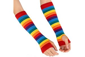 Arm Warmers Sleeves for Men Women Knitted Fingerless Glover for ST Patricks Day Pride Month Accessories