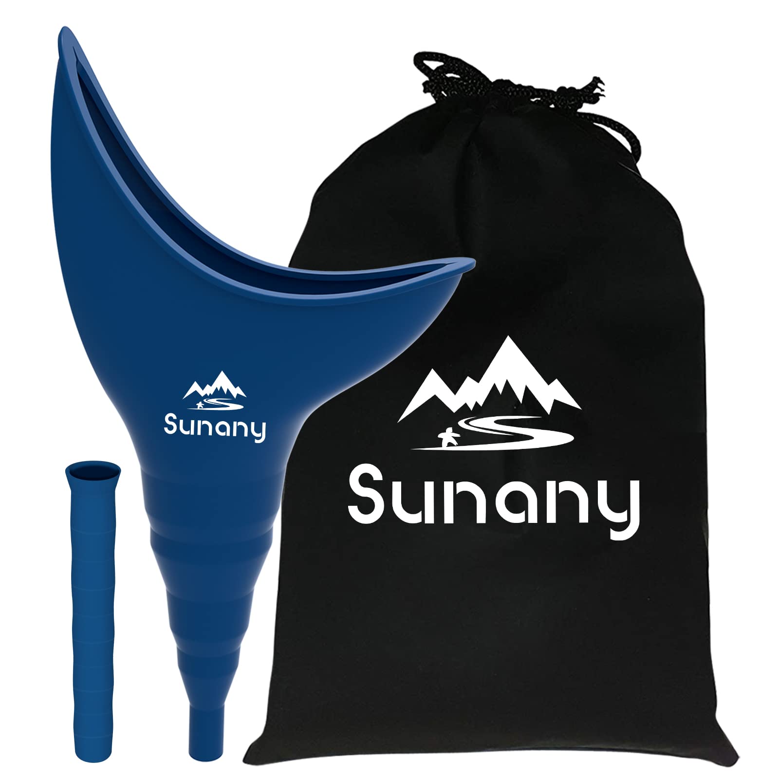 Photo 1 of Female Urinal, Reusable Silicone Foolproof Women Pee Funnel Allows Women to Pee Standing Up,Women's Urinal is The Perfect Companion for Indoor Use(Blue)