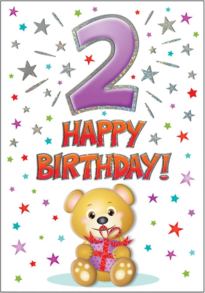 Piccadilly Greetings Modern Juvenile Birthday Card Age 2-7 x 5 inches