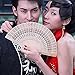 Weixinbuy Vintage Folding Bamboo Original Wooden Carved Hand Fan Wedding Party Pocket Fan