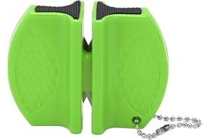 Portable Mini Knife Sharpener Multifunctional Pocket Knife Sharpener for Outdoor Use (Green)