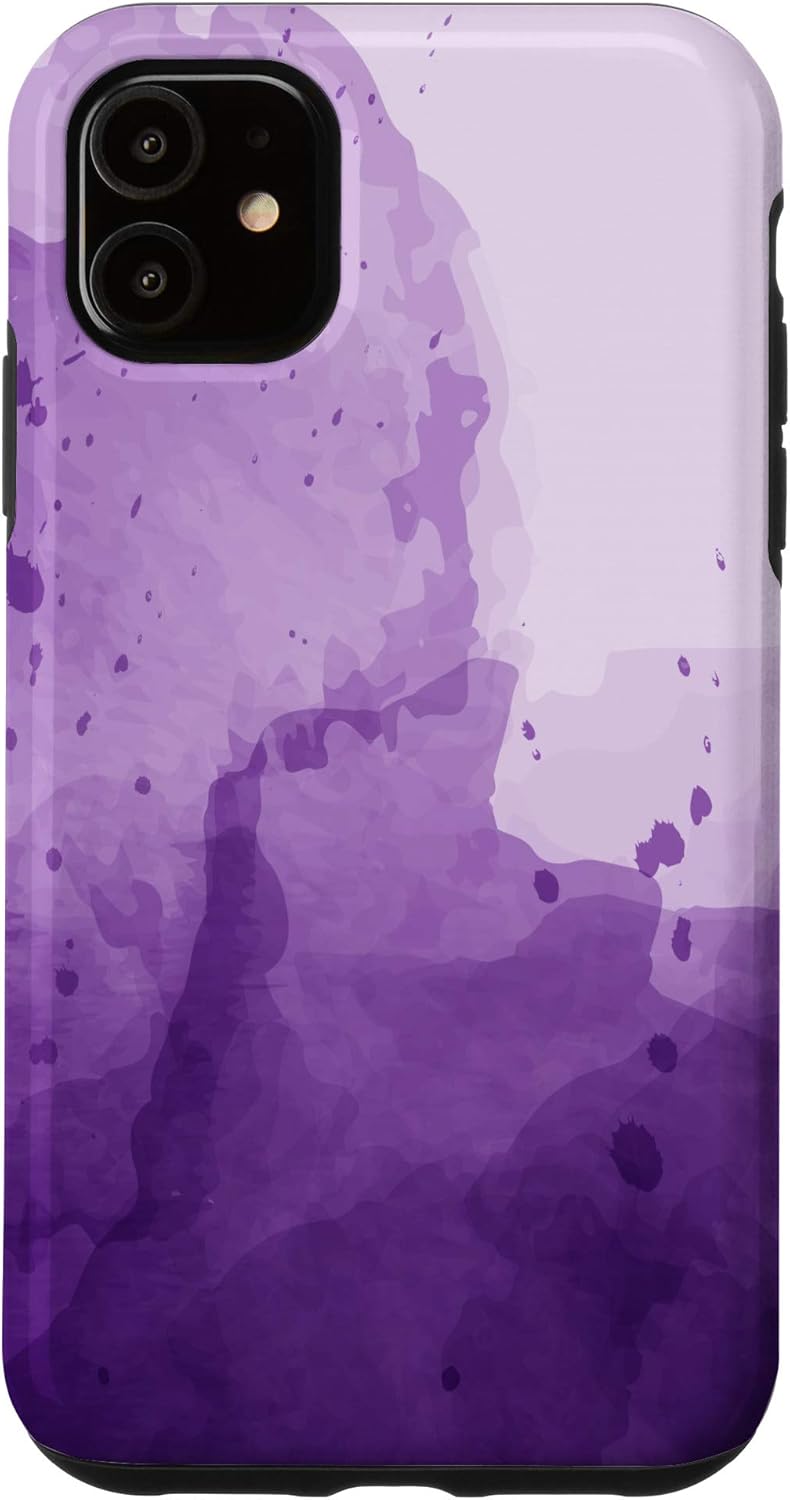 Amazon Com Iphone 11 Violet Set Bright Colorful Watercolor Cell Phone Case Case