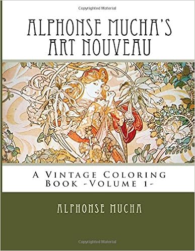 Amazoncom Alphonse Muchas Art Nouveau A Vintage Coloring - 