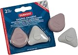 Derwent Shaped Eraser Set of 2 Multi-Colour Grey Taupe view 3