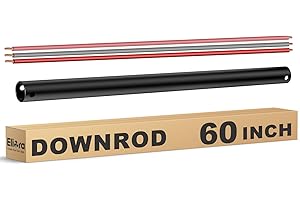 Eliora 60" Ceiling Fan Downrod Accessories with Extended Wires, Only Ceiling Fans(Black)