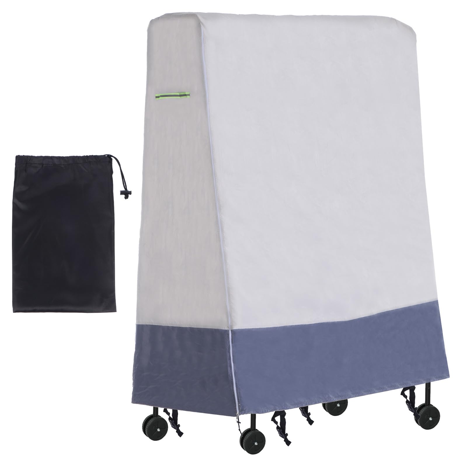 PATIKIL Folding table tennis Table Cover, 65'' x 28'' x 73'' Table Tennis Cover 420D Oxford Waterproof Foldable Table Cover with Storage Bag & Zipper for Outdoor Indoor, Beige