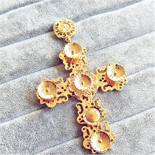 Baroque palace vintage stenciling Cross Bar nightclub singer big earrings jewelry