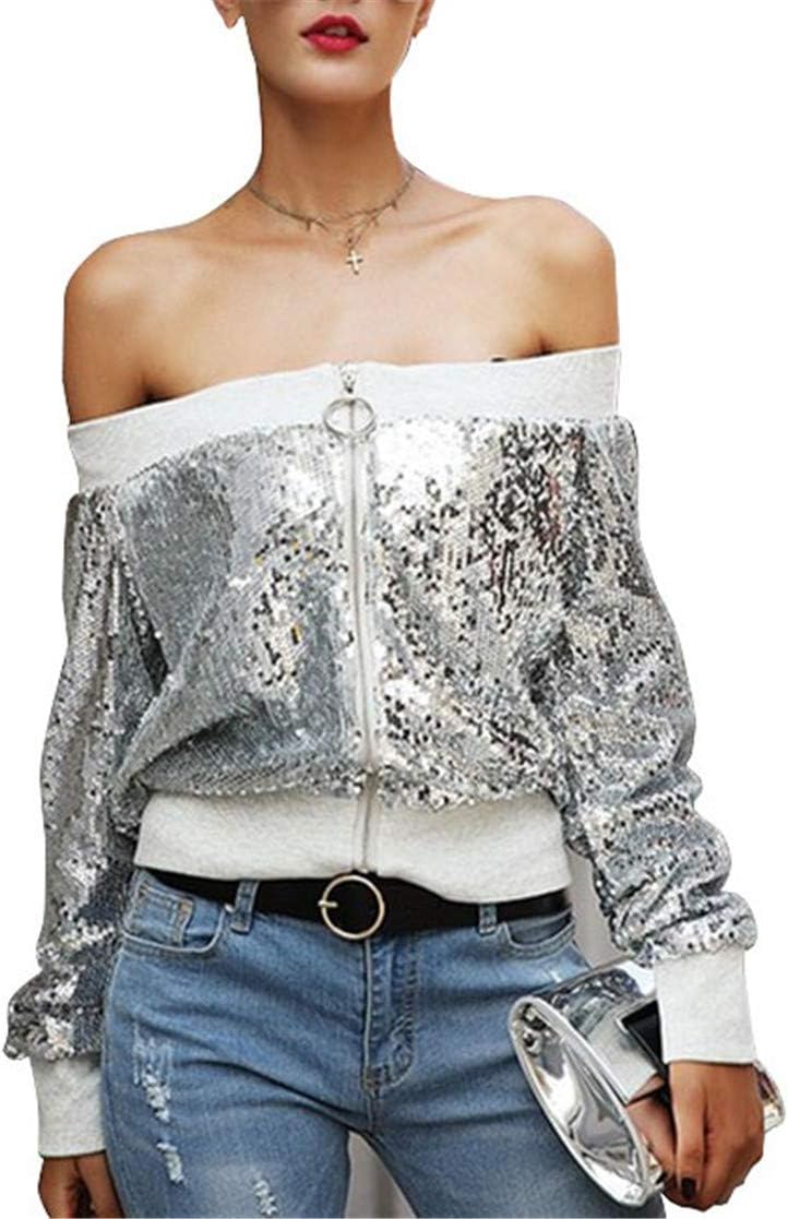 Women's Autumn Cover Up Long Sleeve Sequins Loose Open Front Cardigan Coat Dress