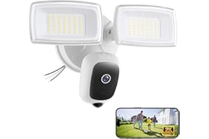 Onforu 2K Hardwired Floodlight Camera, 3500LM Motion Activated Outdoor Security Camera, 5G/2.4G WiFi Color Night Vision | 2-W