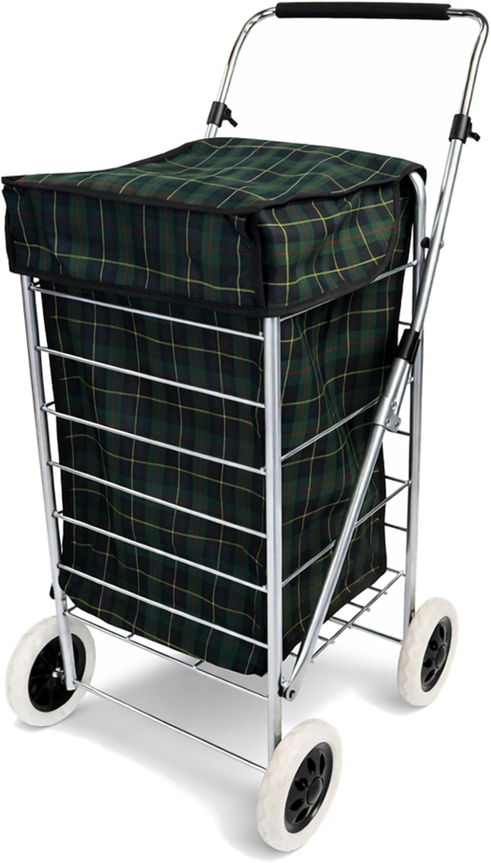 Oypla 4 Wheel Folding Shopping Trolley Bag Cart 95x54x54cm