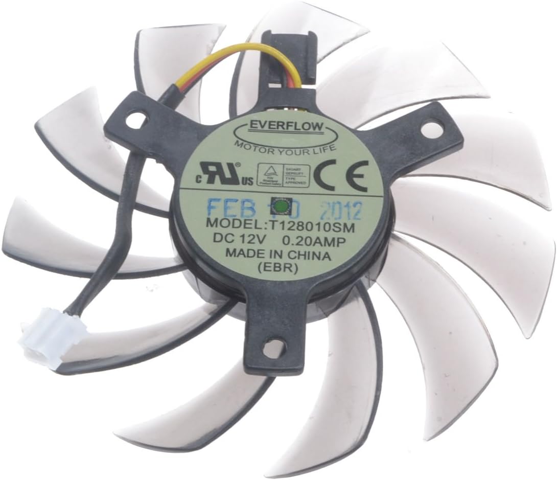 Interlinklondon T128010SM 3Pin 75MM 12V 0.2A 39x39x39mm VGA Video Card Fan For Gigabyte GTX460 GTX470 GTX580 GTX 670 HD5870