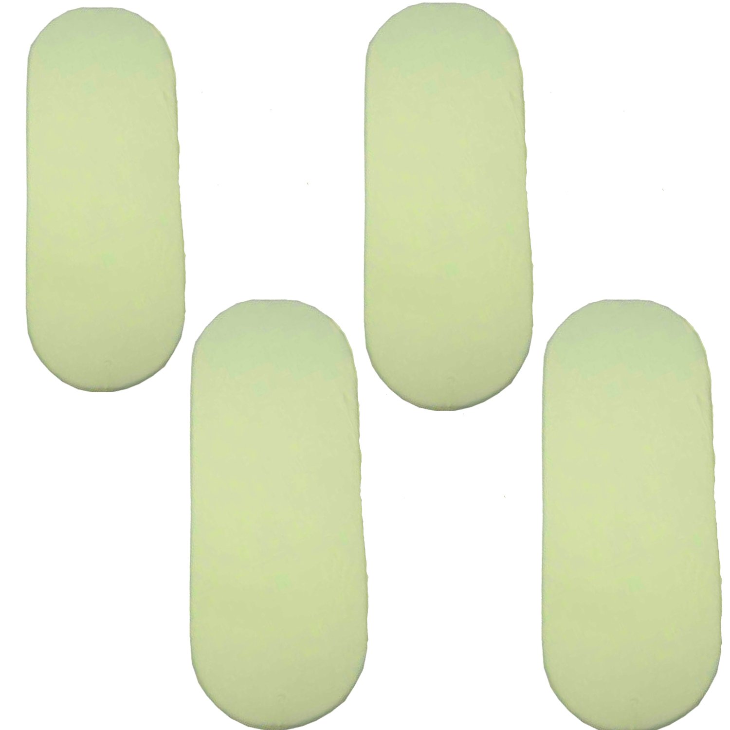 4X Moses Basket 100% Cotton Fitted Sheet Lemon