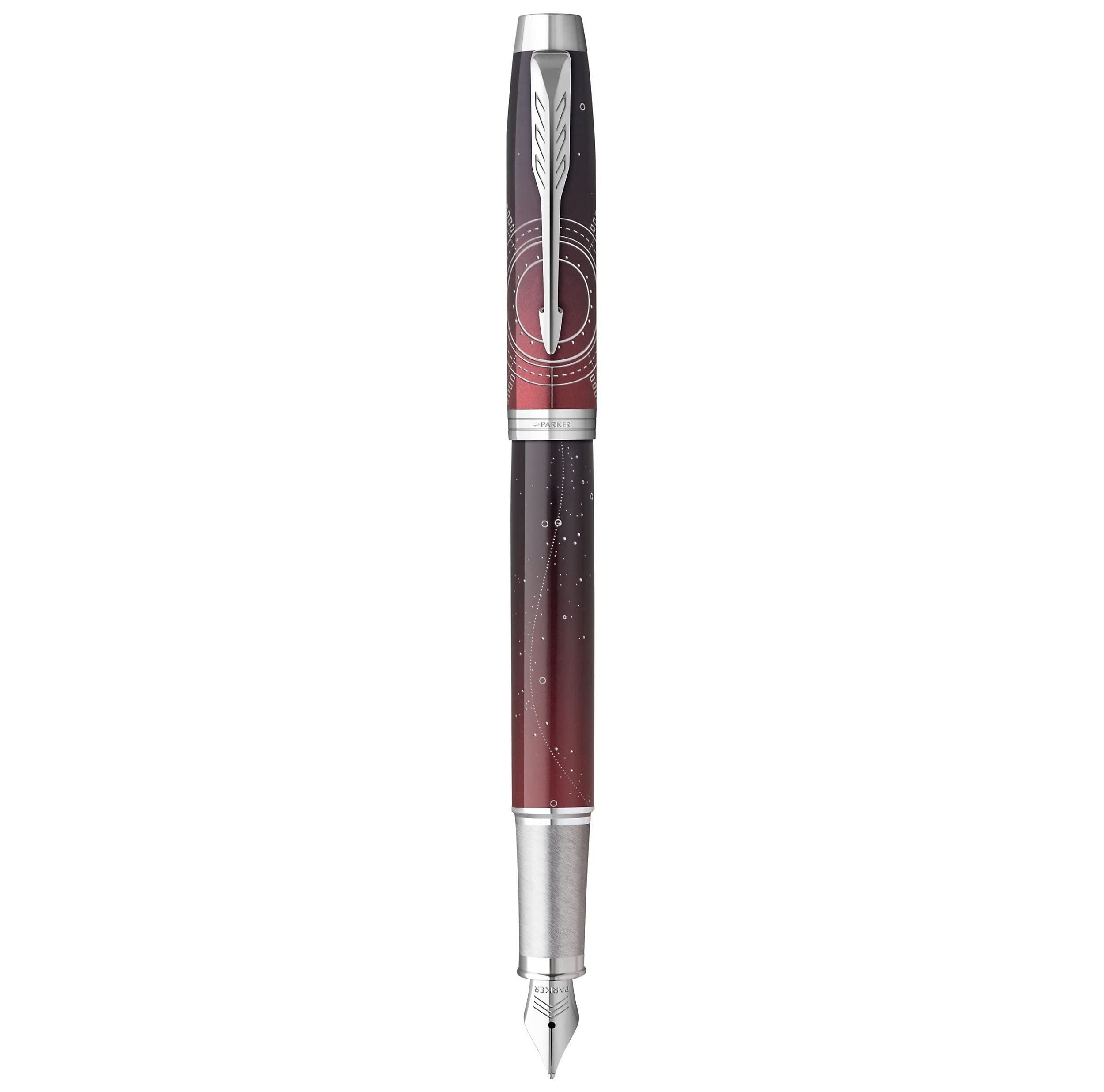 Parker IM Premium Portal, Fountain Pen, Red Gradient, Fine Nib, Blue Ink, Gift Box