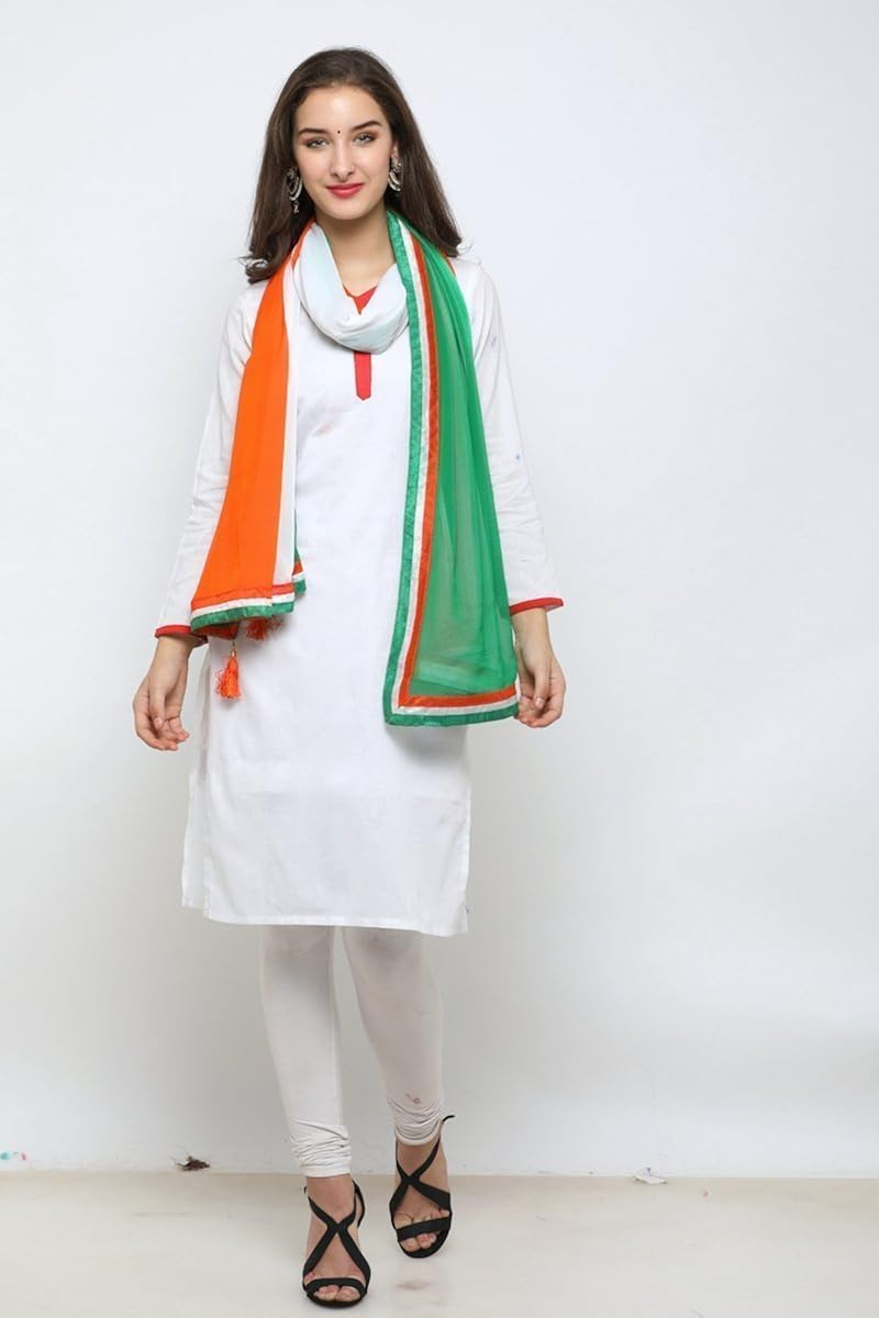 ethnicjunction women's chiffon dupatta(triranga-1_multi_free size)