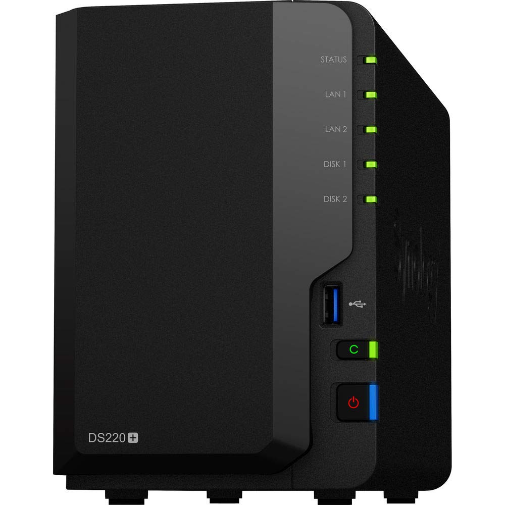 DS220+ 2-Bay DiskStation Bundle with 2GB RAM and 6TB (2 x 3TB) of NAS Drives Fully Assembled and Tes
