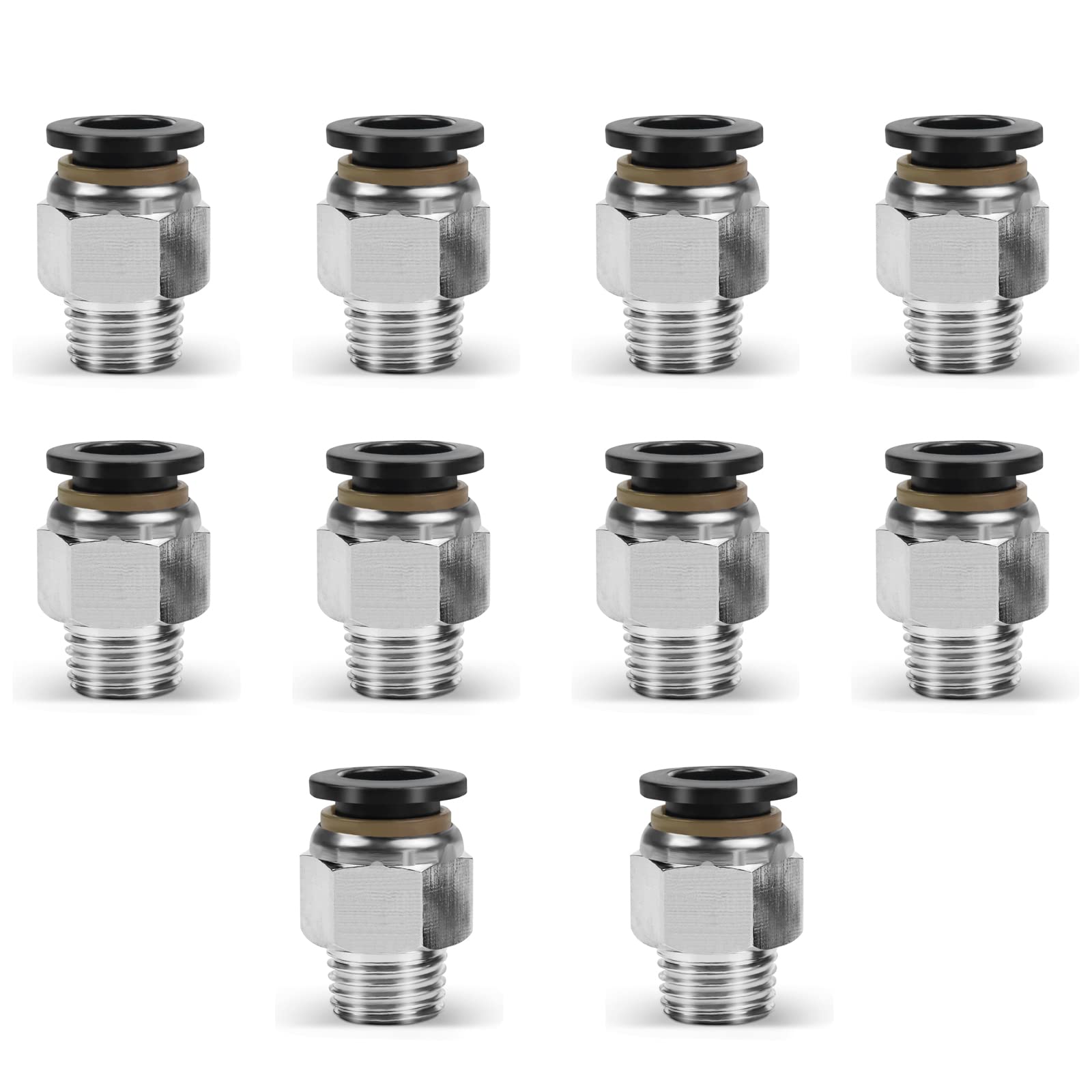 CNAODUN 10 Pcs Push-to-Connect Fittings 3/8 Inch