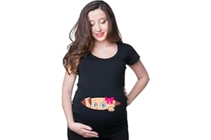 Silk Road Tees Funny Pregnancy T-Shirt Baby Girl Peeking Maternity Top