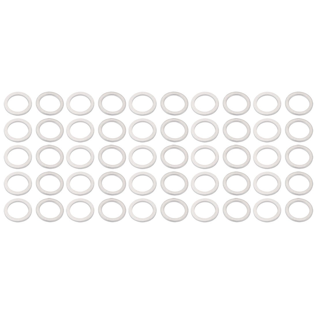 Sourcingmap 12mmx16mmx1.2mm Motorcycle Hardware Drain Plug Crush Aluminum Washer Seal 50pcs