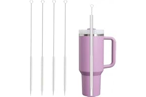 4 Pack Extra Long Straw Cleaner Brushes, Reusable Straw Cleaning Brush Set for 14oz 20oz 30oz 40oz Tumblers, Fits Plastic Gla
