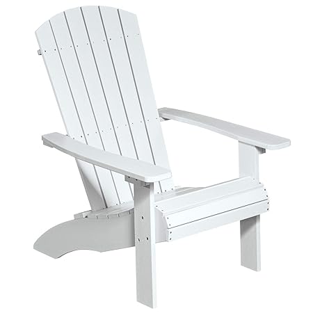 NEG Design Adirondack Stuhl Marcy (weiß) Westport-Chair/Sessel aus Polywood-Kunststoff (Holzoptik, wetterfest, UV- und farbbe