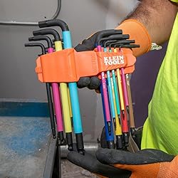 Klein Tools BLS9M 9-Piece Metric Ball End Hex Key